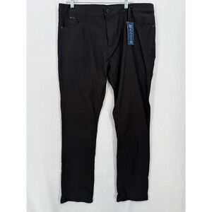 Kenneth Cole Men's 38x32 Tech Pant Slim Fit Black 4-Way Stretch Lightweight